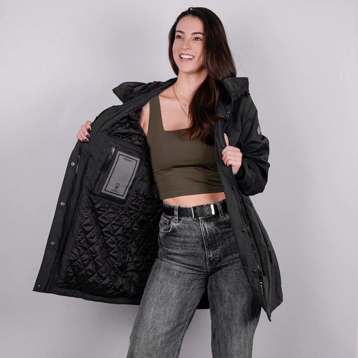 Chamarra rompevientos para mujer con capucha Greenlander - Greenlander