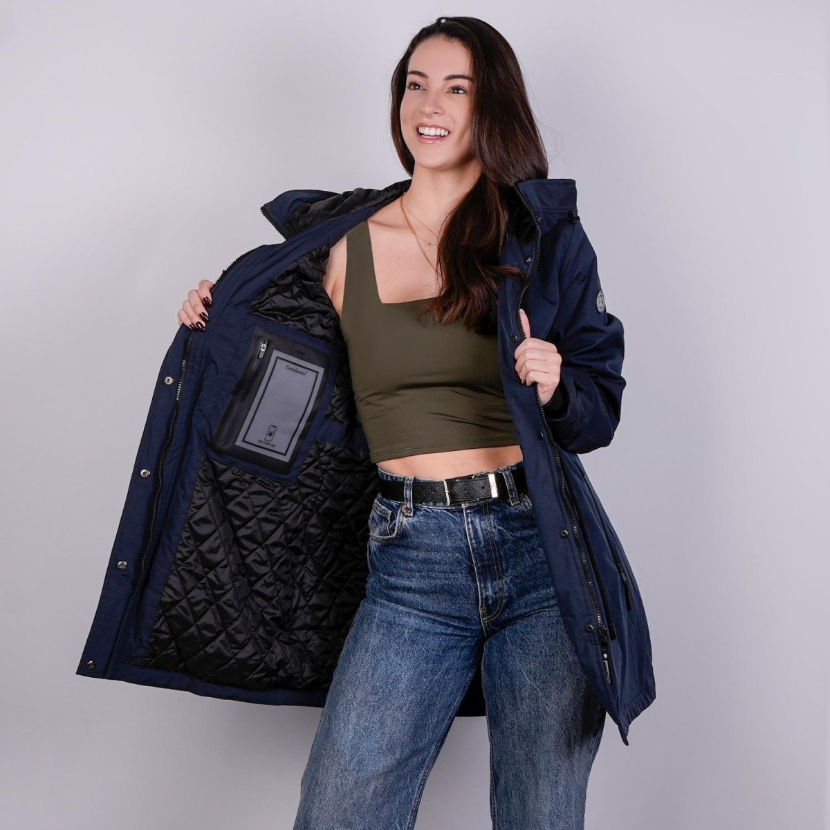 Chamarra rompevientos para mujer con capucha Greenlander - Greenlander