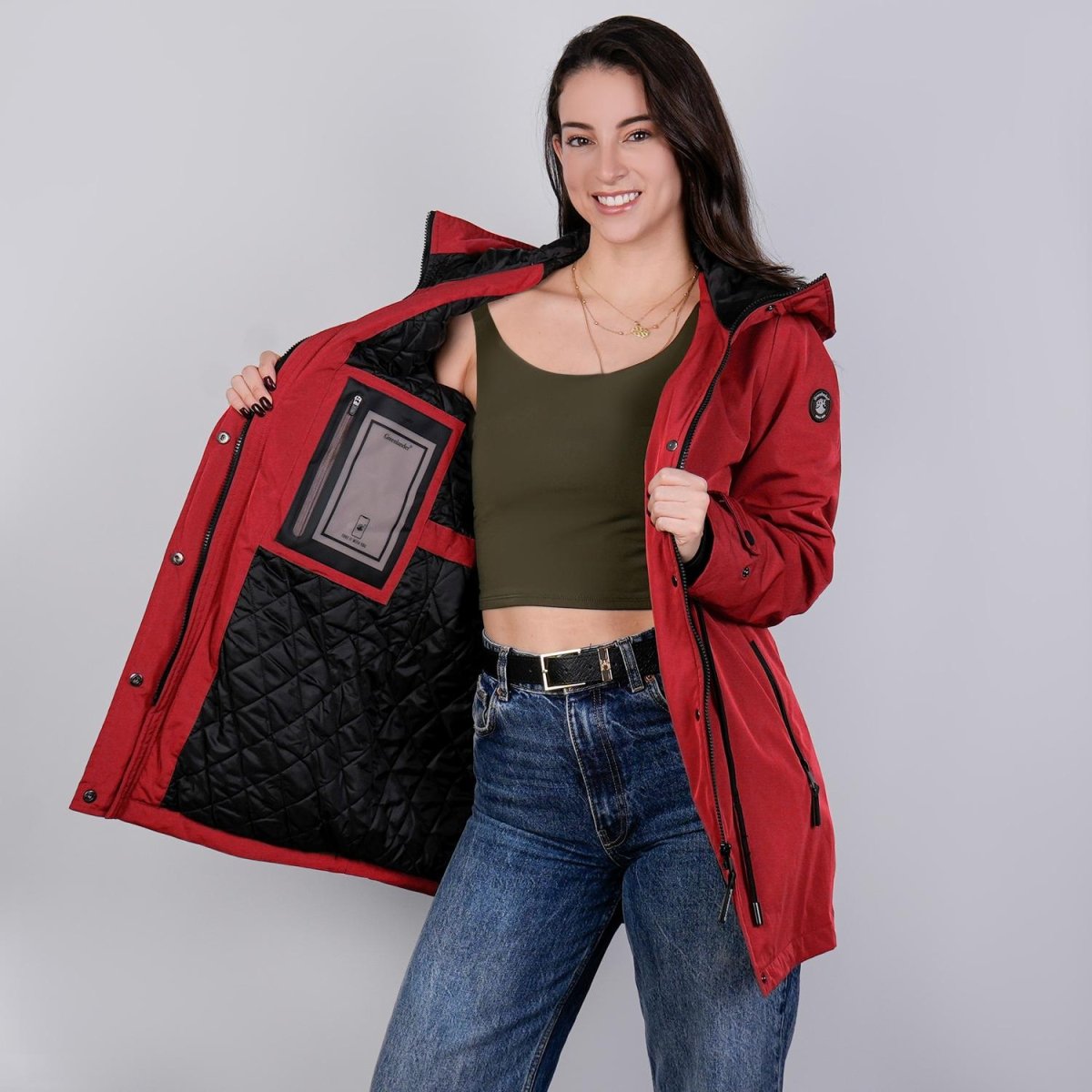 Chamarra rompevientos para mujer con capucha Greenlander - Greenlander