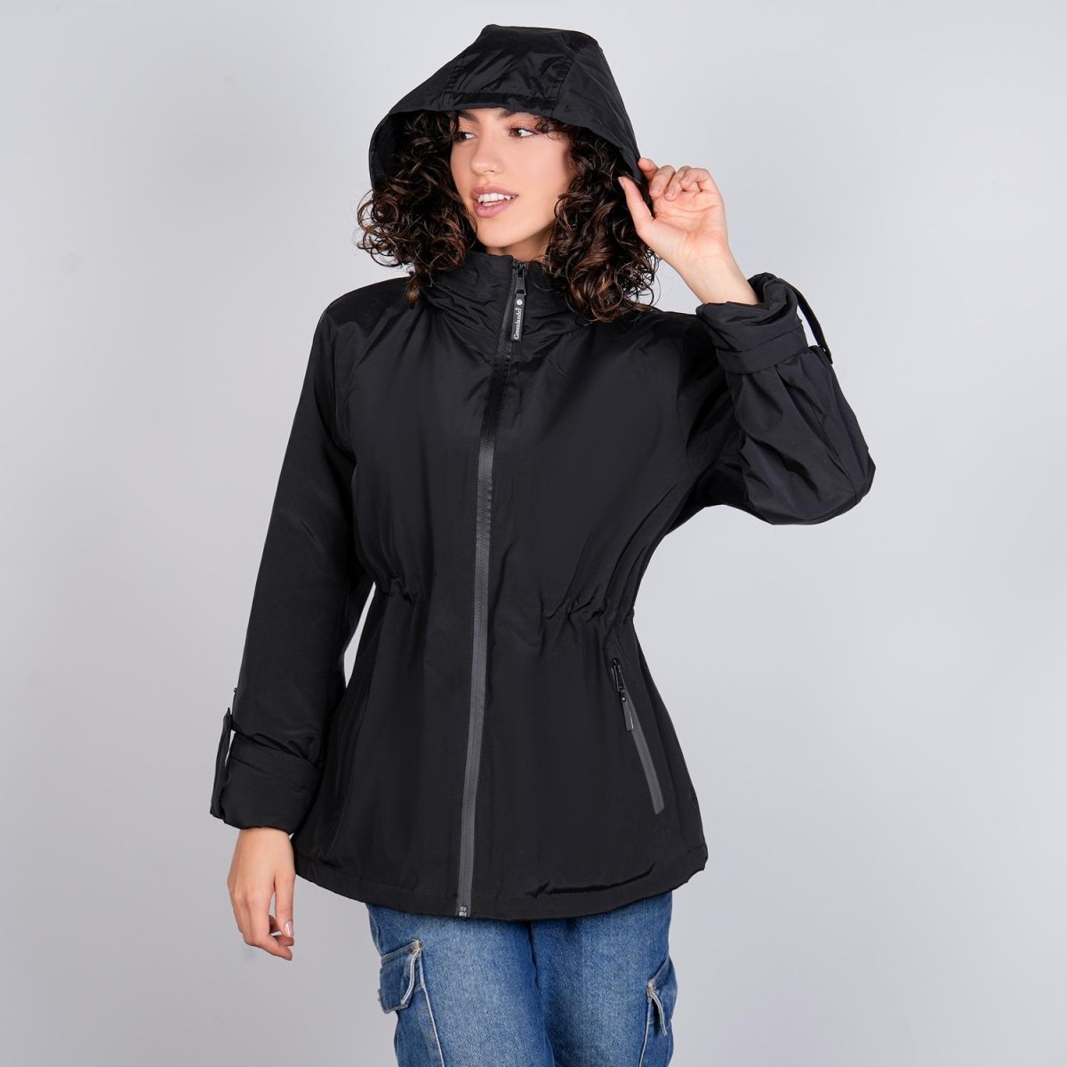 Chamarra rompevientos para mujer con gorro y bolsillo interno Greenlander - Greenlander