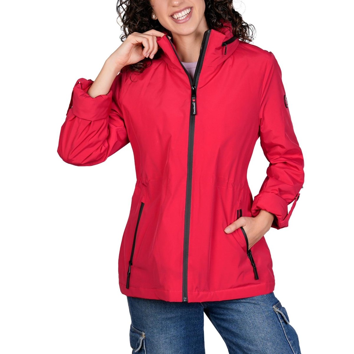 Chamarra rompevientos para mujer con gorro y bolsillo interno Greenlander - Greenlander