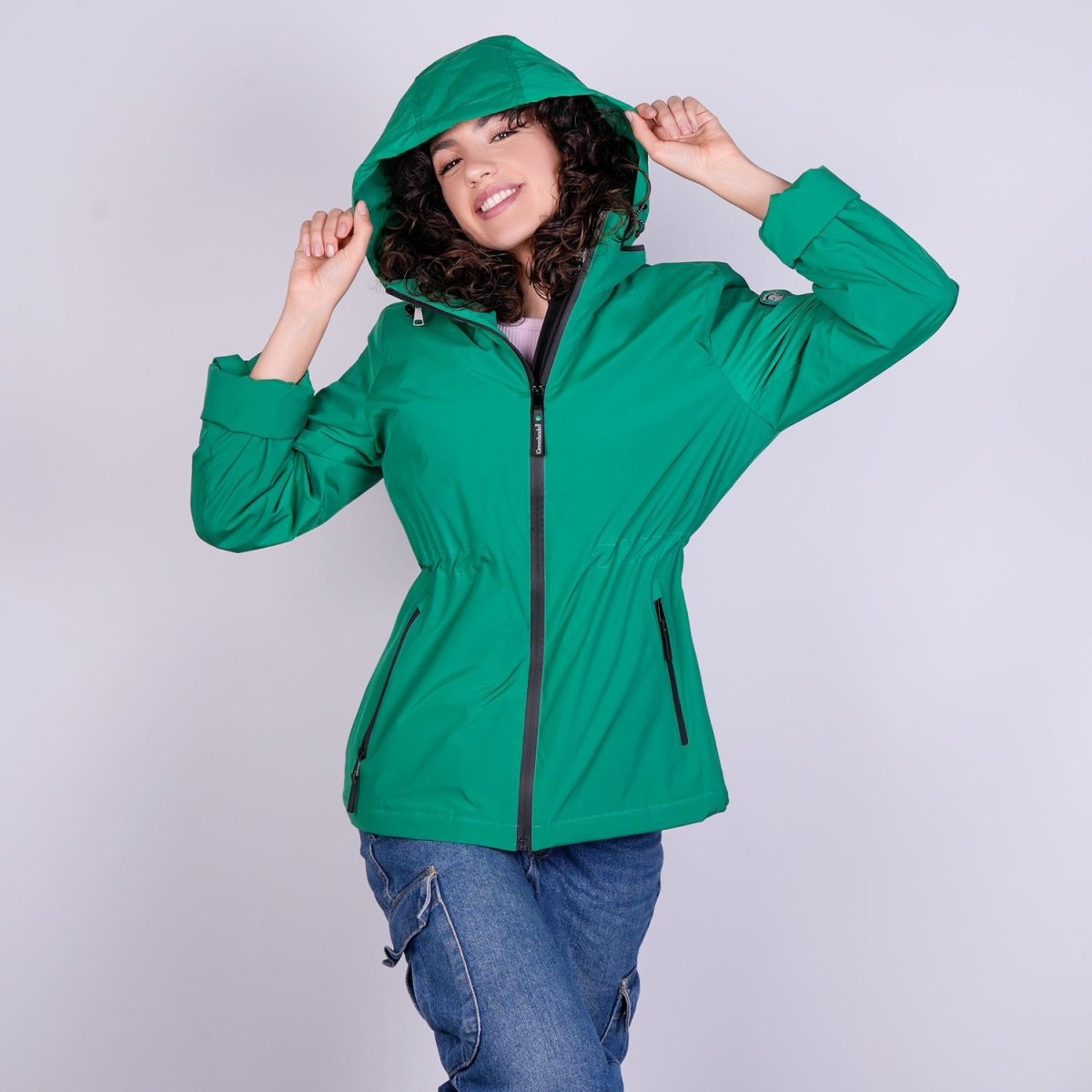 Chamarra rompevientos para mujer con gorro y bolsillo interno Greenlander - Greenlander