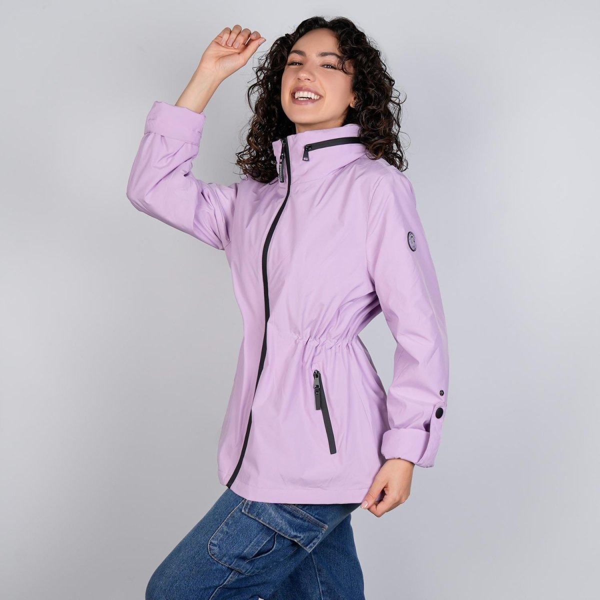 Chamarra rompevientos para mujer con gorro y bolsillo interno Greenlander - Greenlander