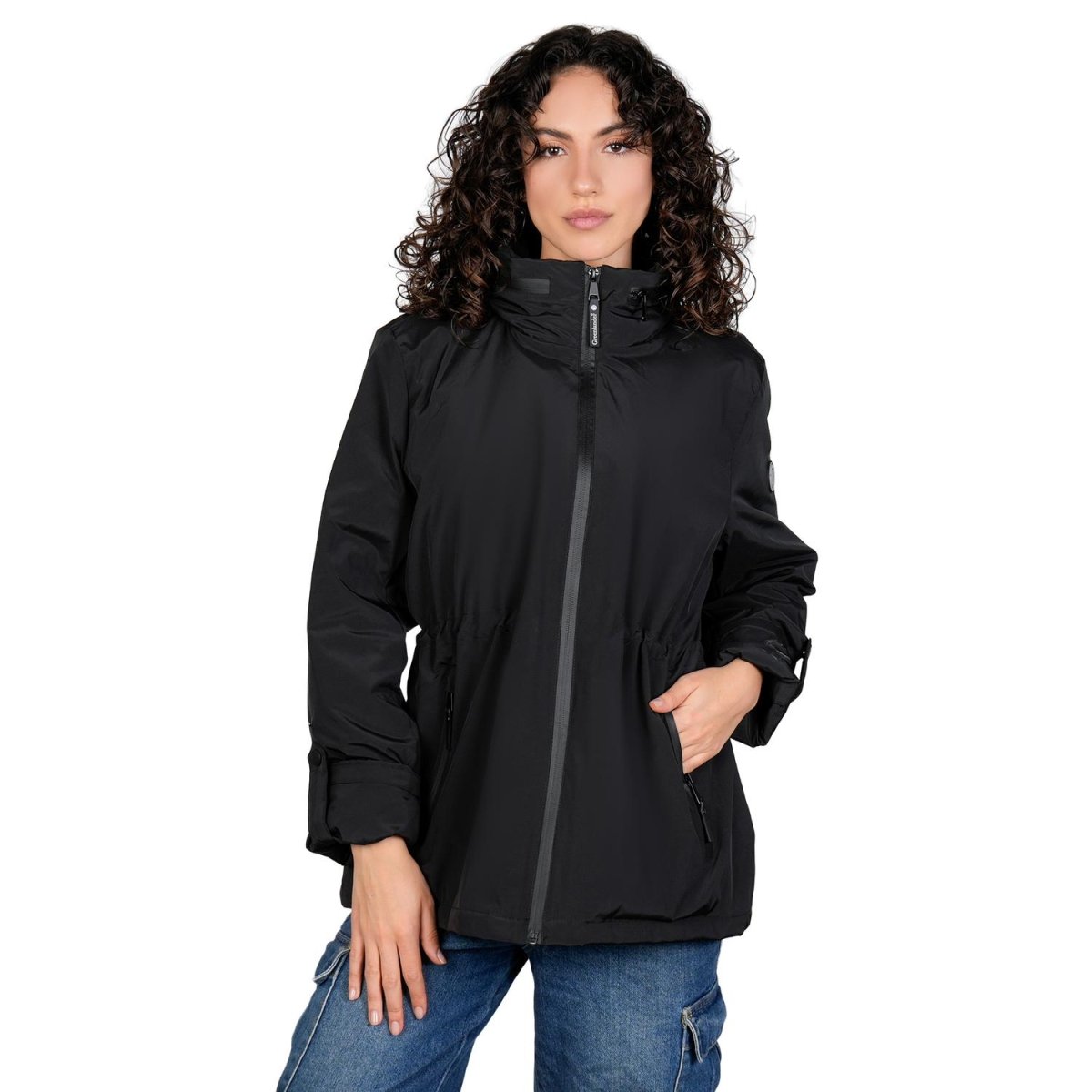 Chamarra rompevientos para mujer con gorro y bolsillo interno Greenlander - Greenlander