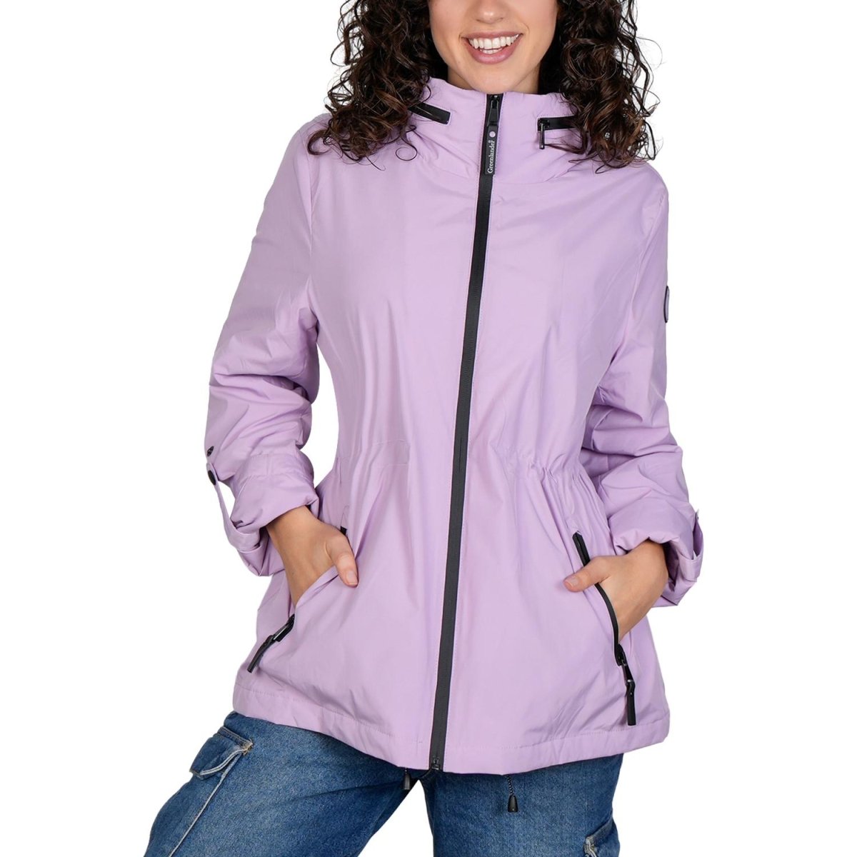 Chamarra rompevientos para mujer con gorro y bolsillo interno Greenlander - Greenlander