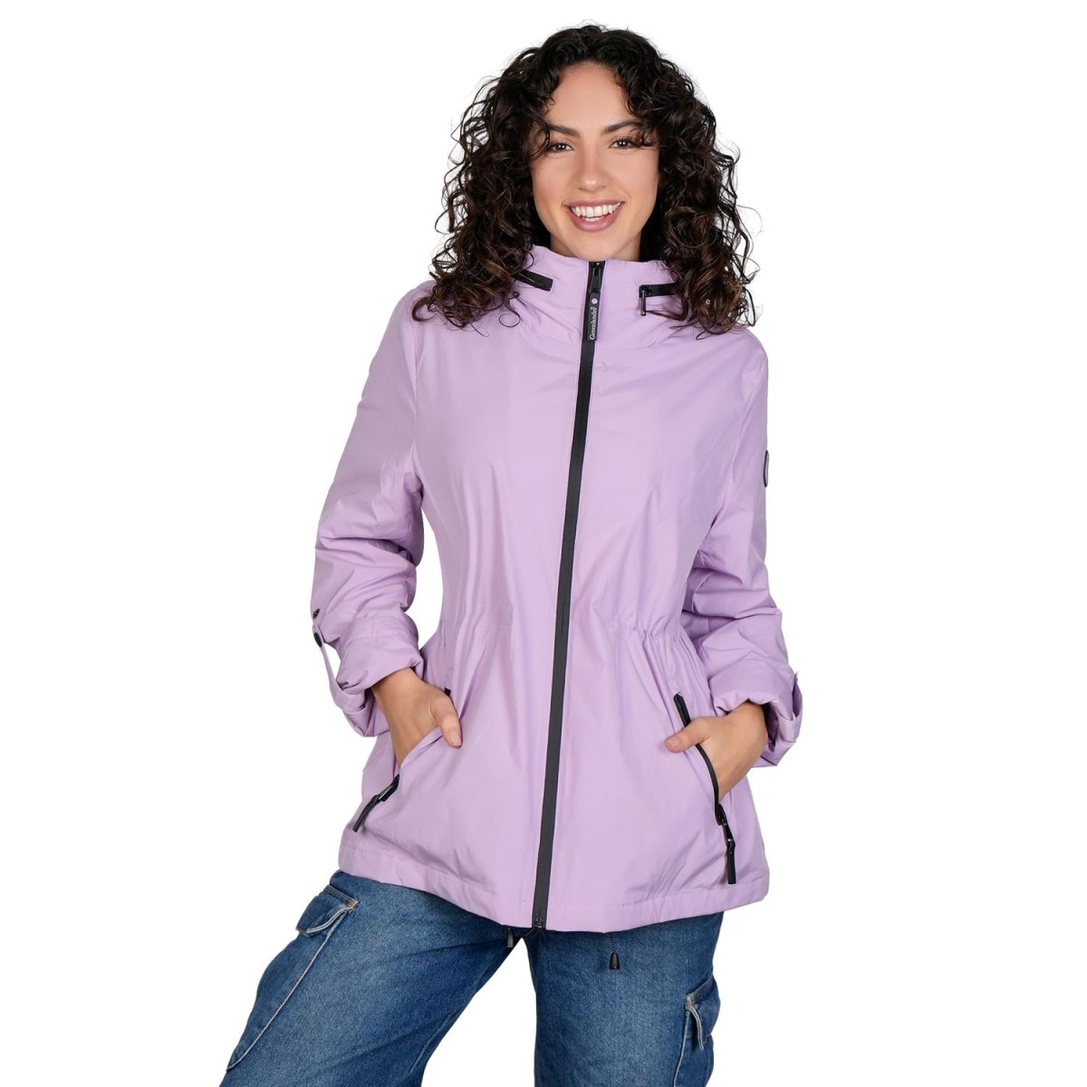 Chamarra rompevientos para mujer con gorro y bolsillo interno Greenlander - Greenlander