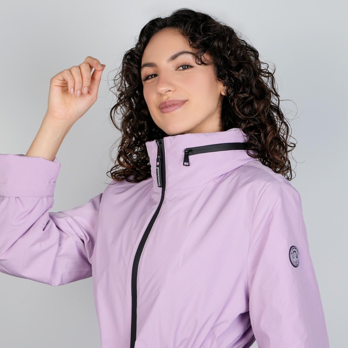 Chamarra rompevientos para mujer con gorro y bolsillo interno Greenlander - Greenlander