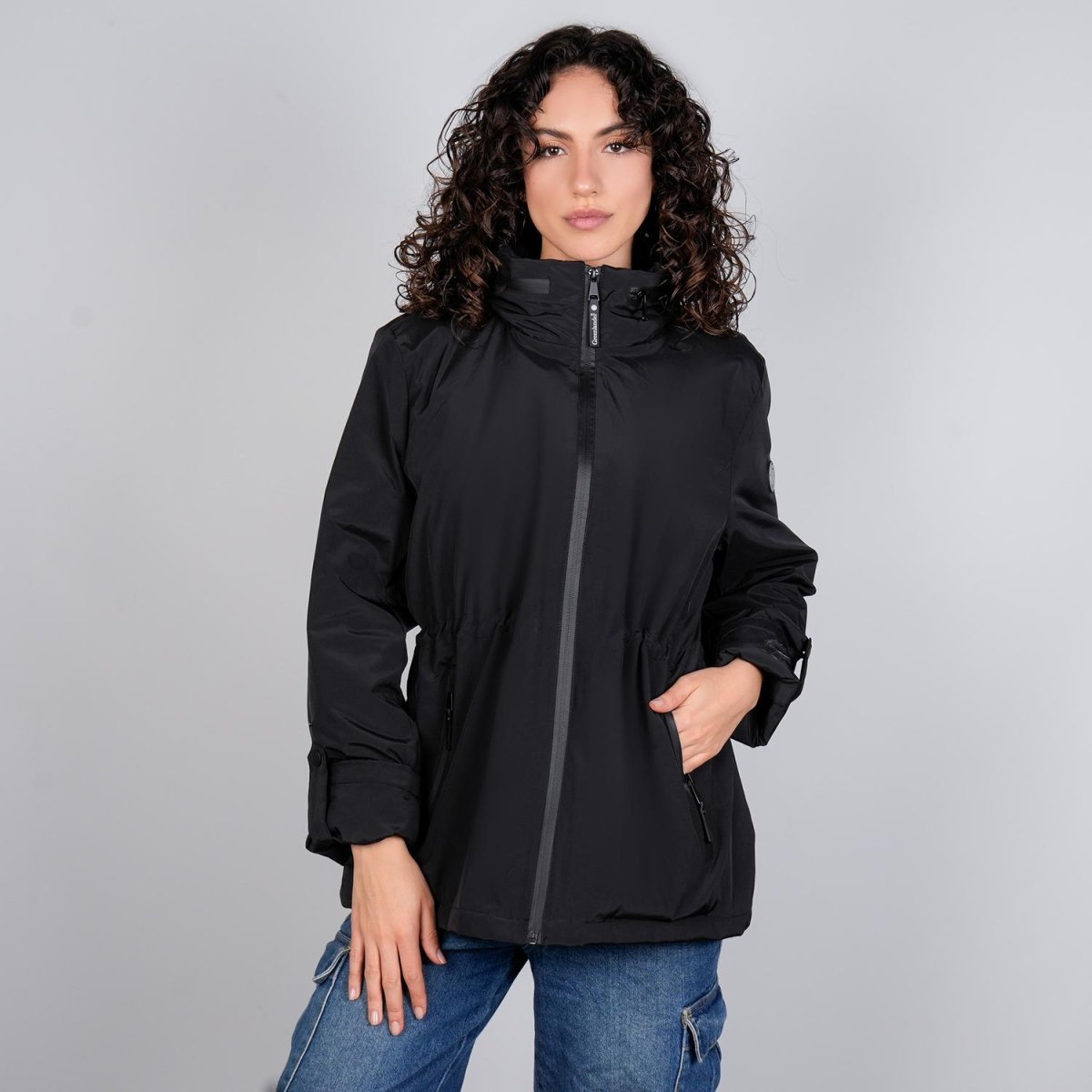 Chamarra rompevientos para mujer con gorro y bolsillo interno Greenlander - Greenlander