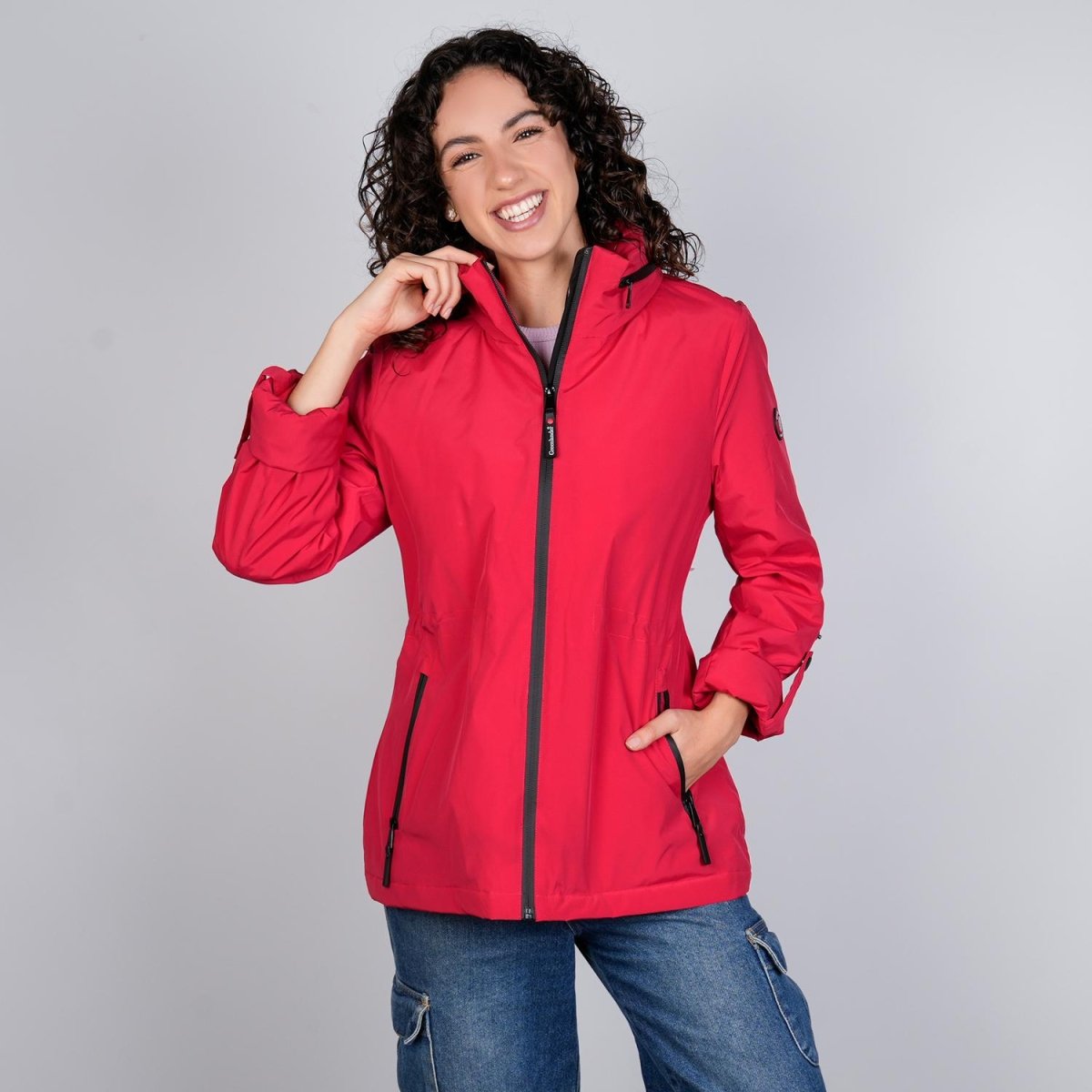 Chamarra rompevientos para mujer con gorro y bolsillo interno Greenlander - Greenlander