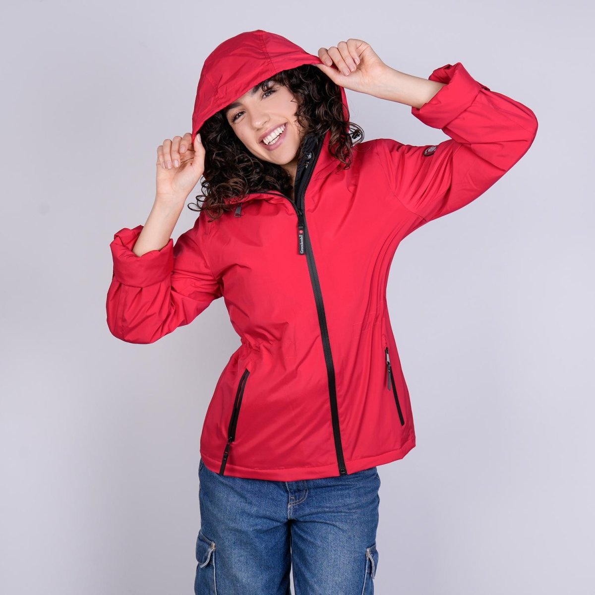 Chamarra rompevientos para mujer con gorro y bolsillo interno Greenlander - Greenlander