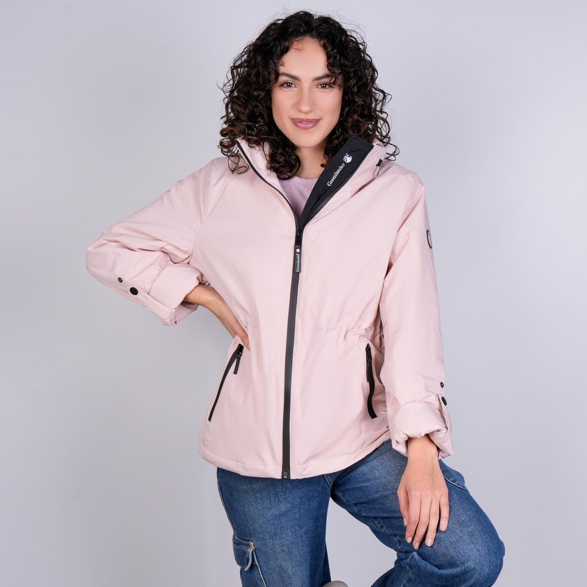 Chamarra rompevientos para mujer con gorro y bolsillo interno Greenlander - Greenlander