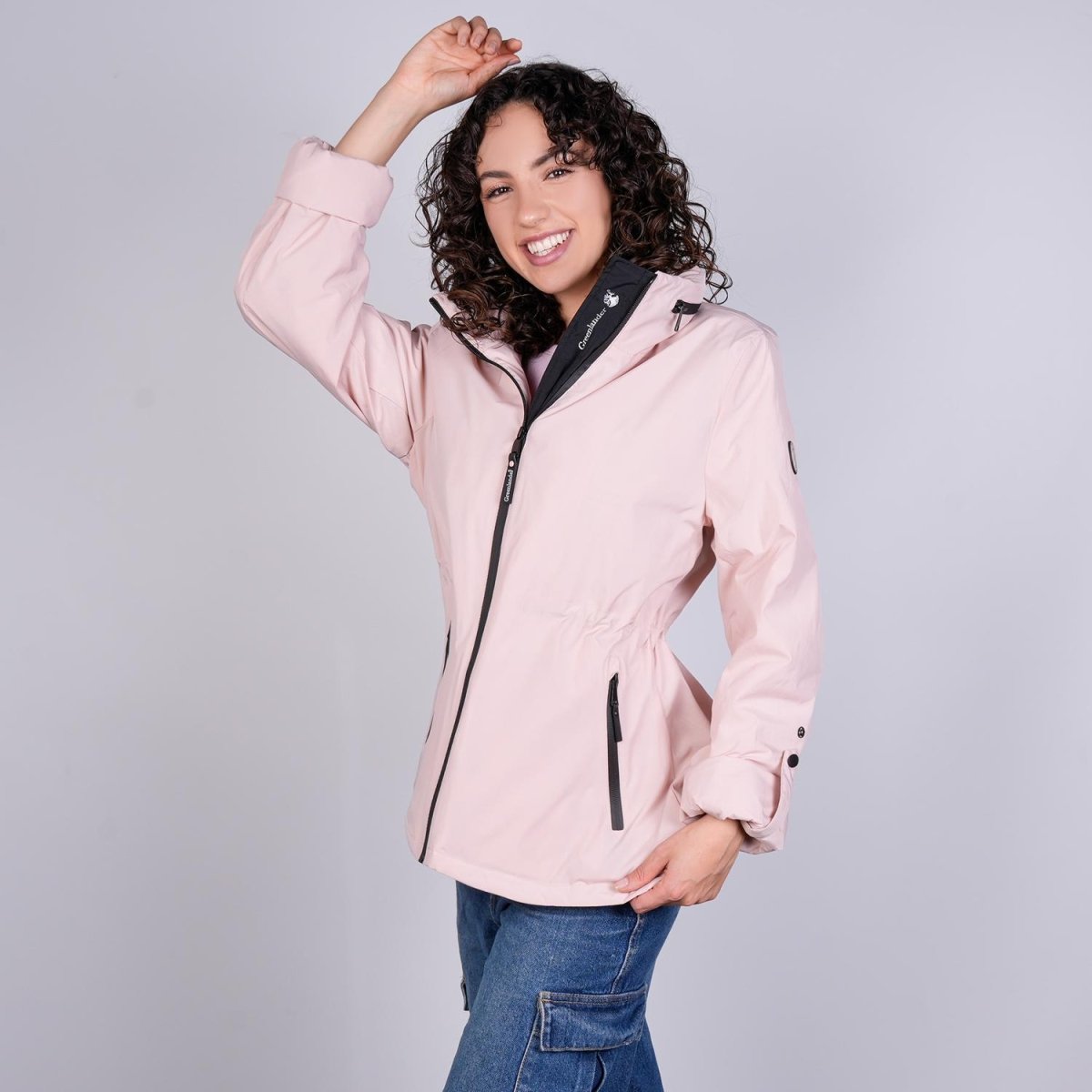 Chamarra rompevientos para mujer con gorro y bolsillo interno Greenlander - Greenlander