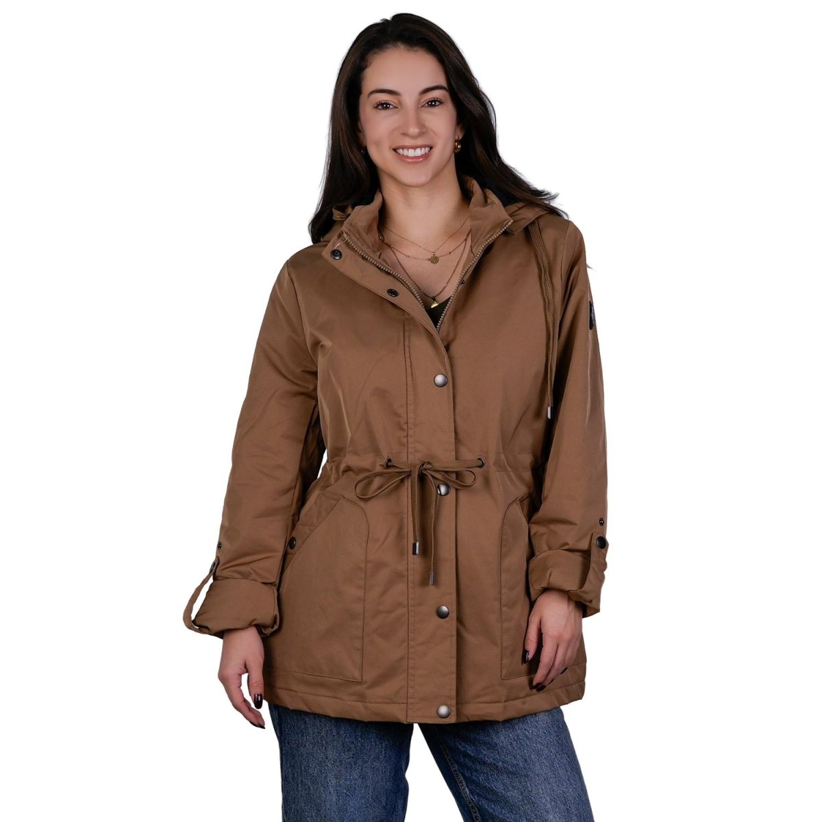 Chamarra rompevientos para mujer con gorro y bolsillo interno Greenlander - Greenlander