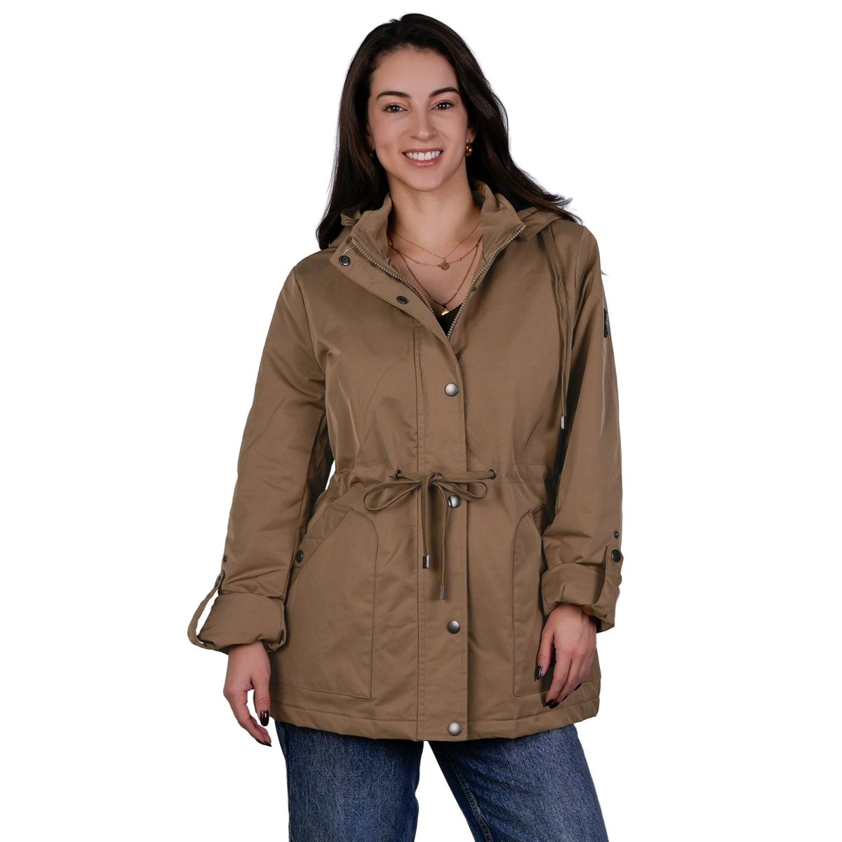 Chamarra rompevientos para mujer con gorro y bolsillo interno Greenlander - Greenlander