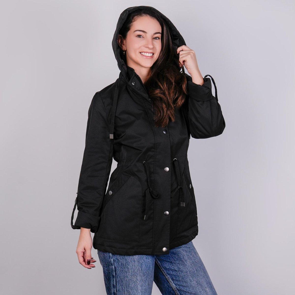 Chamarra rompevientos para mujer con gorro y bolsillo interno Greenlander - Greenlander