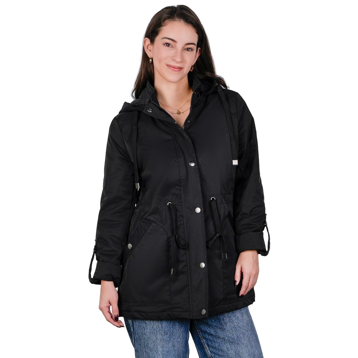 Chamarra rompevientos para mujer con gorro y bolsillo interno Greenlander - Greenlander