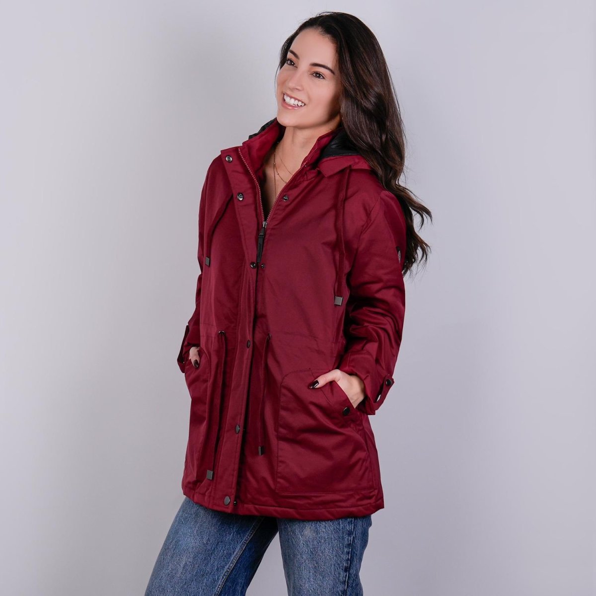 Chamarra rompevientos para mujer con gorro y bolsillo interno Greenlander - Greenlander