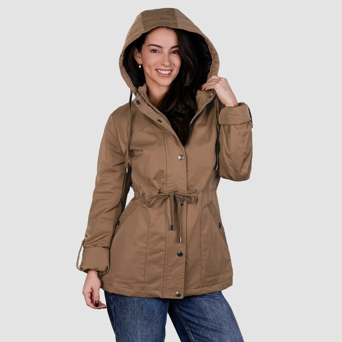 Chamarra rompevientos para mujer con gorro y bolsillo interno Greenlander - Greenlander
