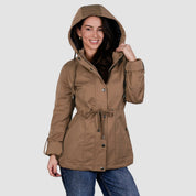 Chamarra rompevientos para mujer con gorro y bolsillo interno Greenlander - Greenlander