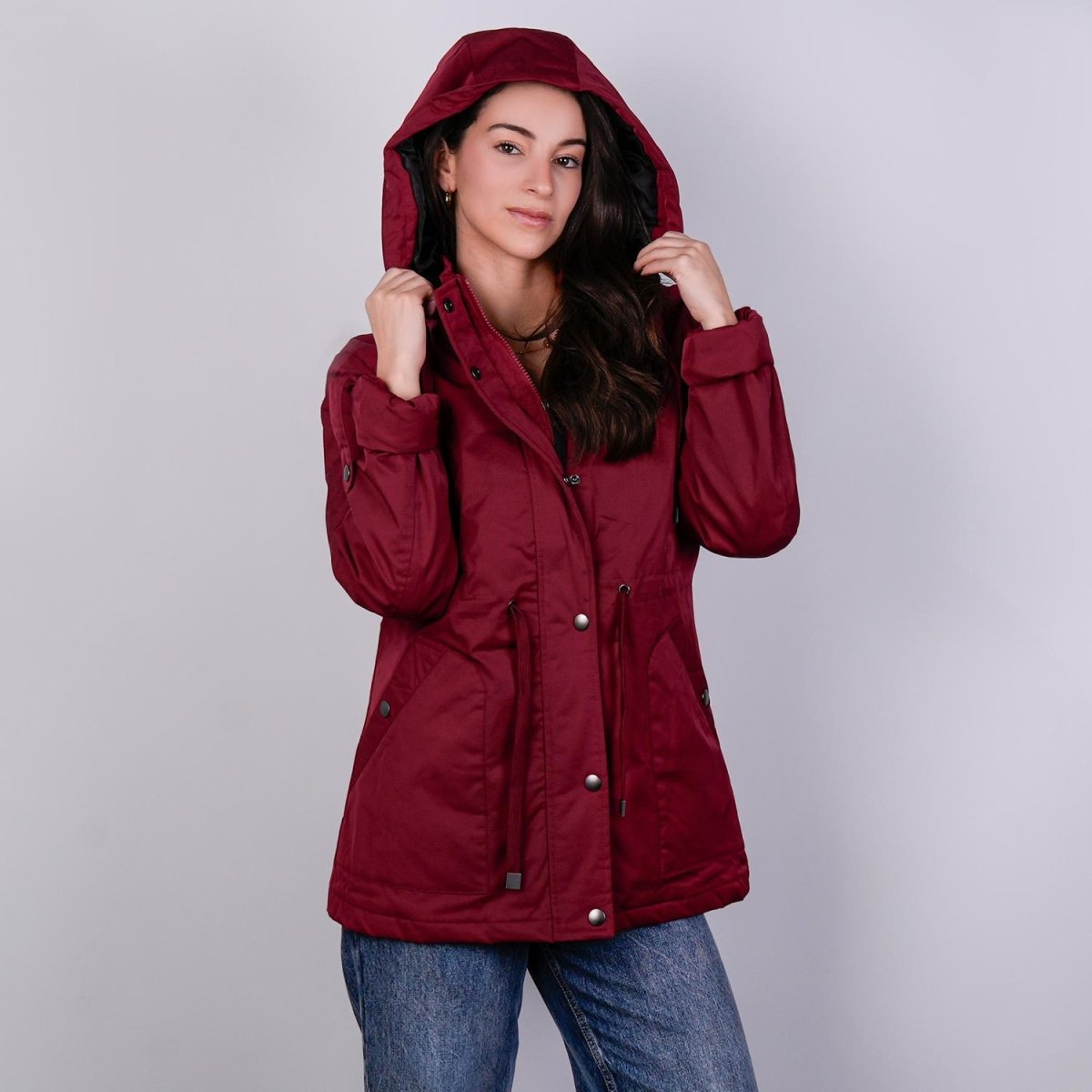 Chamarra rompevientos para mujer con gorro y bolsillo interno Greenlander - Greenlander