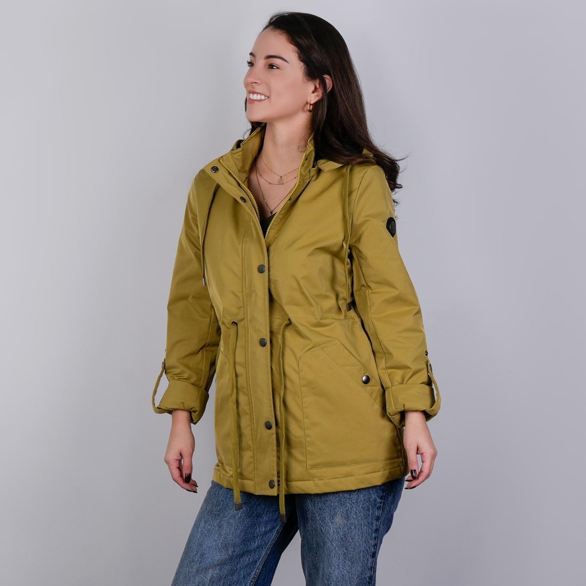 Chamarra rompevientos para mujer con gorro y bolsillo interno Greenlander - Greenlander