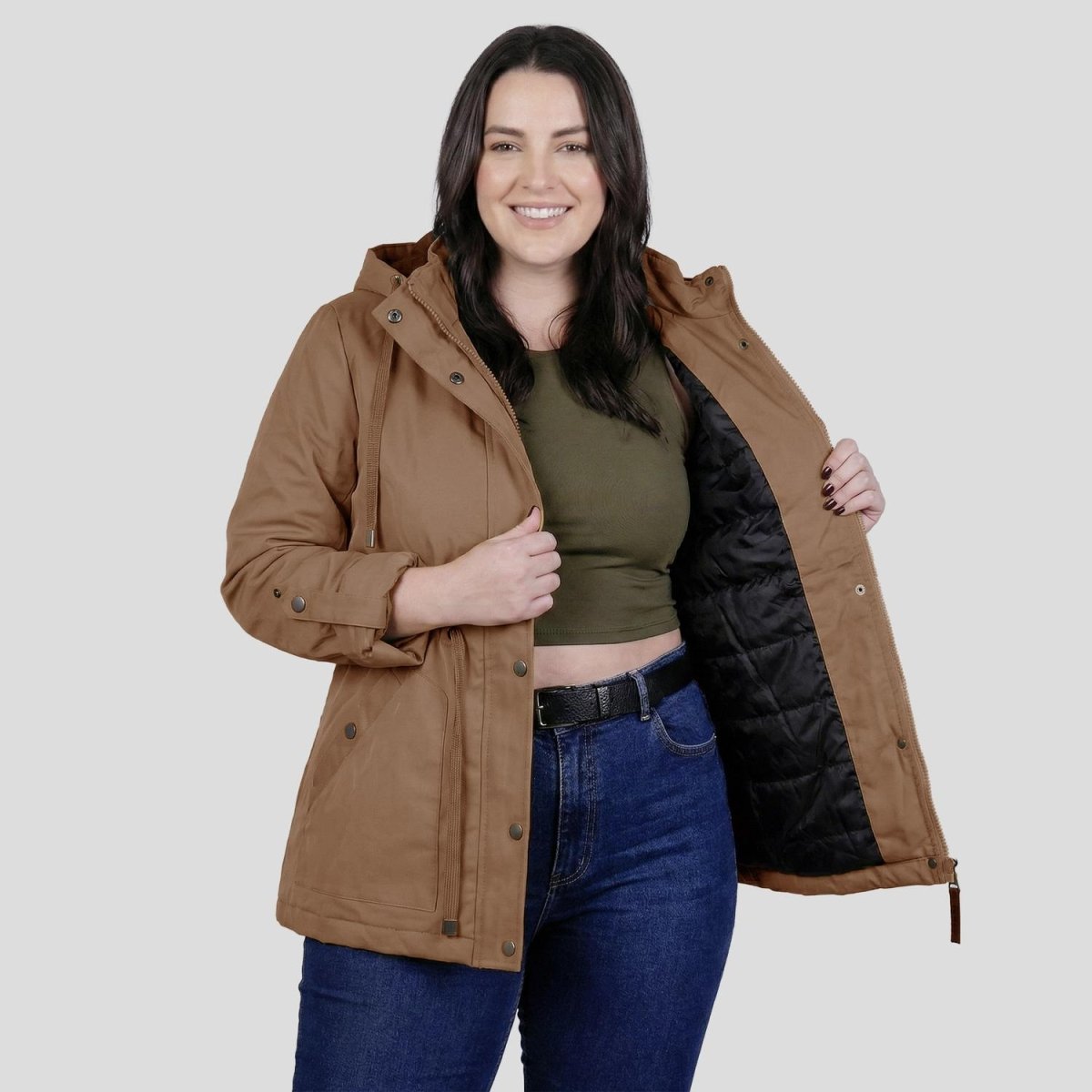 Chamarra rompevientos para mujer con gorro y bolsillo interno Greenlander - Greenlander