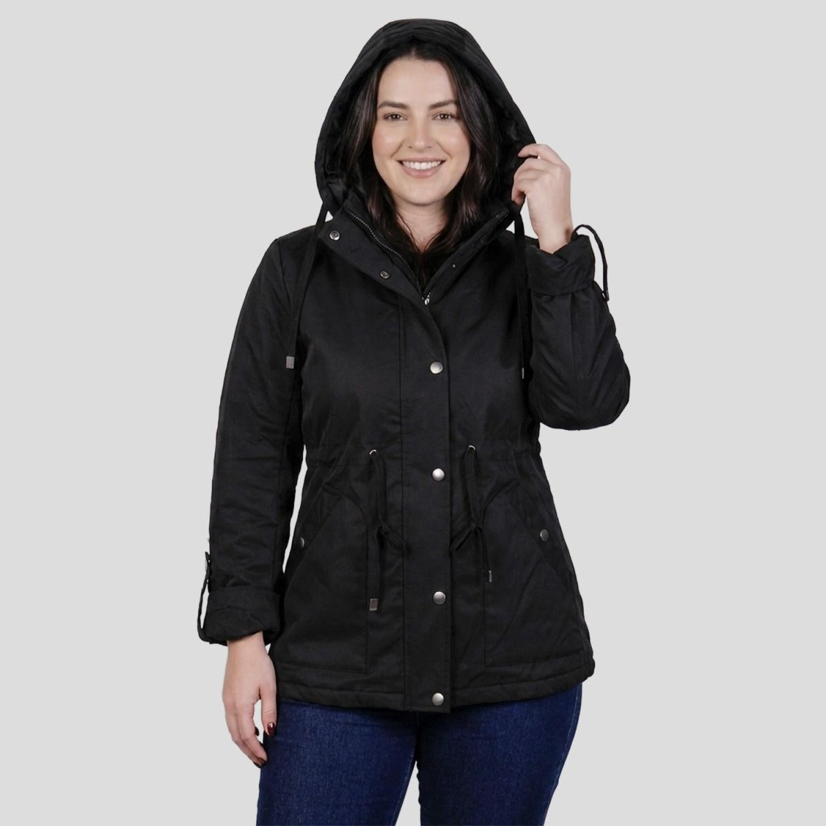 Chamarra rompevientos para mujer con gorro y bolsillo interno Greenlander - Greenlander