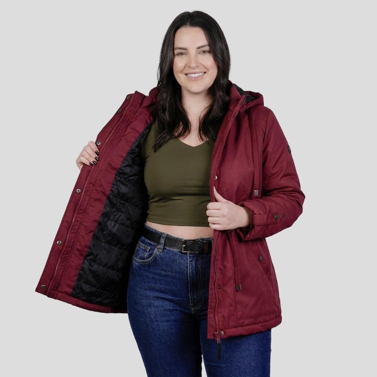 Chamarra rompevientos para mujer con gorro y bolsillo interno Greenlander - Greenlander