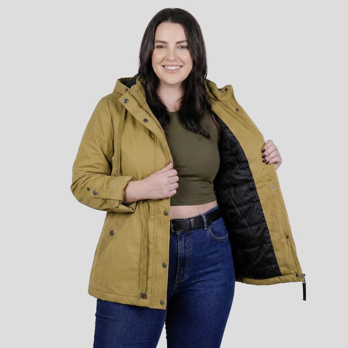 Chamarra rompevientos para mujer con gorro y bolsillo interno Greenlander - Greenlander