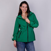 Chamarra rompevientos para mujer con gorro y bolsillo interno Greenlander - Greenlander