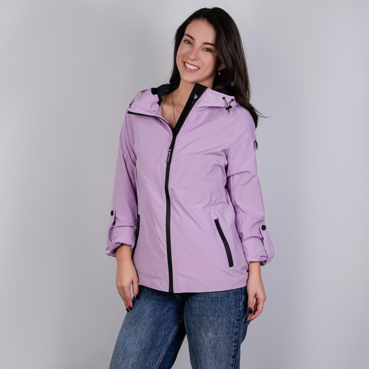 Chamarra rompevientos para mujer con gorro y bolsillo interno Greenlander - Greenlander