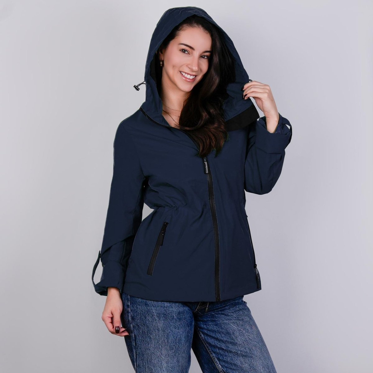 Chamarra rompevientos para mujer con gorro y bolsillo interno Greenlander - Greenlander