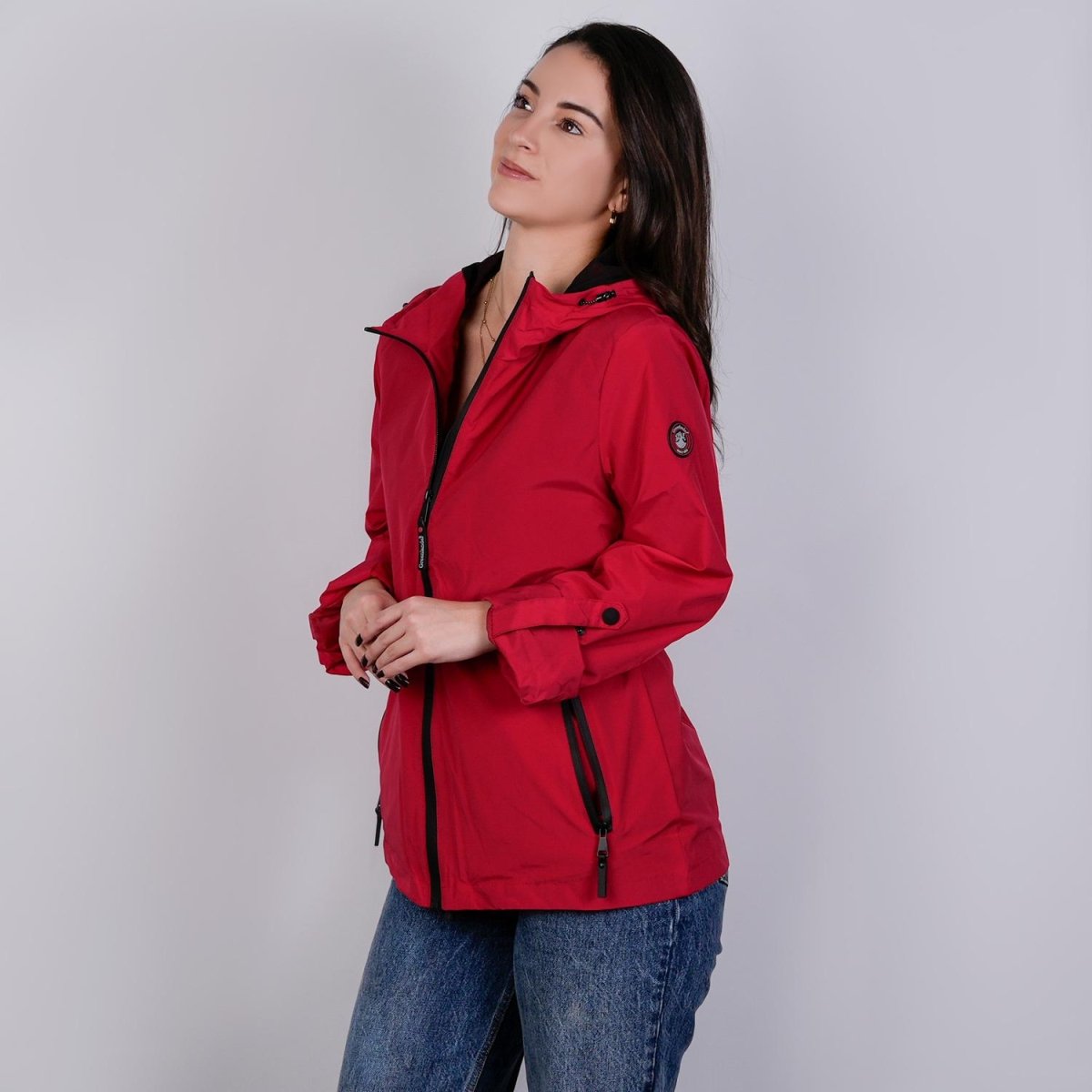 Chamarra rompevientos para mujer con gorro y bolsillo interno Greenlander - Greenlander