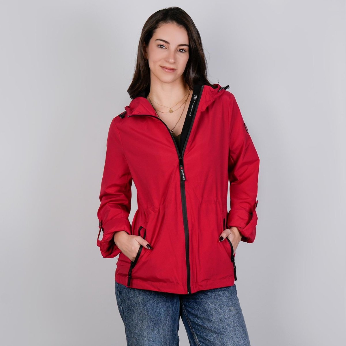 Chamarra rompevientos para mujer con gorro y bolsillo interno Greenlander - Greenlander