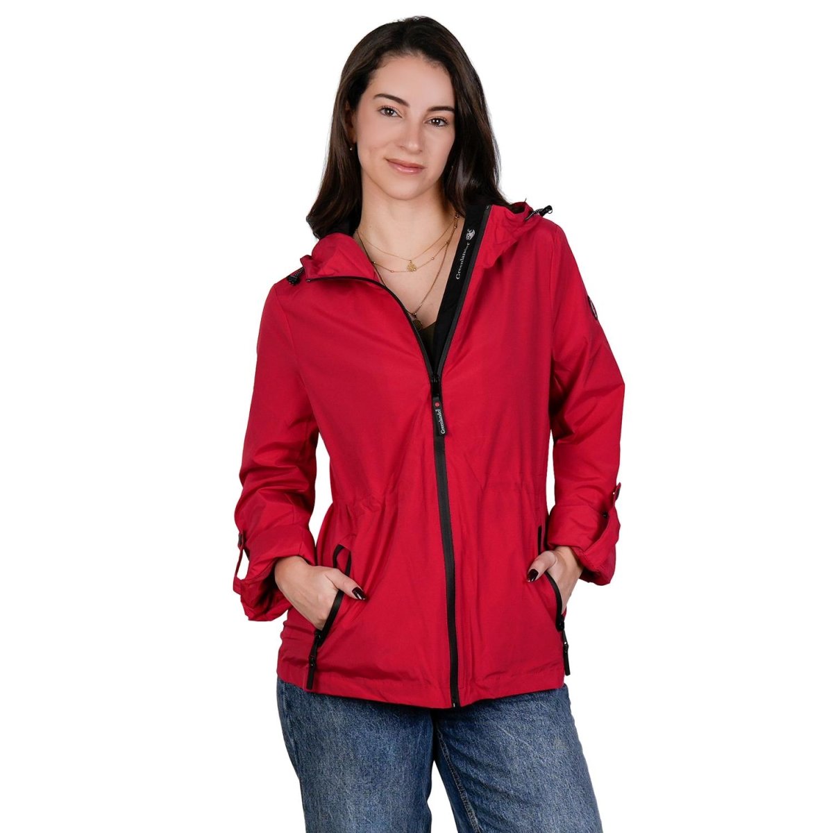 Chamarra rompevientos para mujer con gorro y bolsillo interno Greenlander - Greenlander