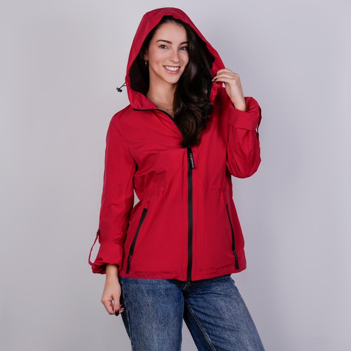 Chamarra rompevientos para mujer con gorro y bolsillo interno Greenlander - Greenlander