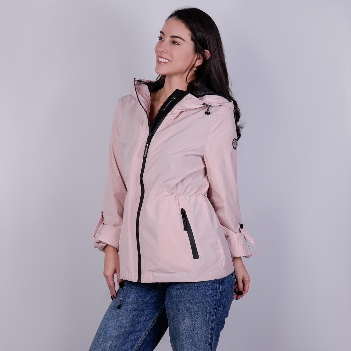 Chamarra rompevientos para mujer con gorro y bolsillo interno Greenlander - Greenlander