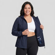 Chamarra rompevientos plus size para mujer con capucha Greenlander - Greenlander
