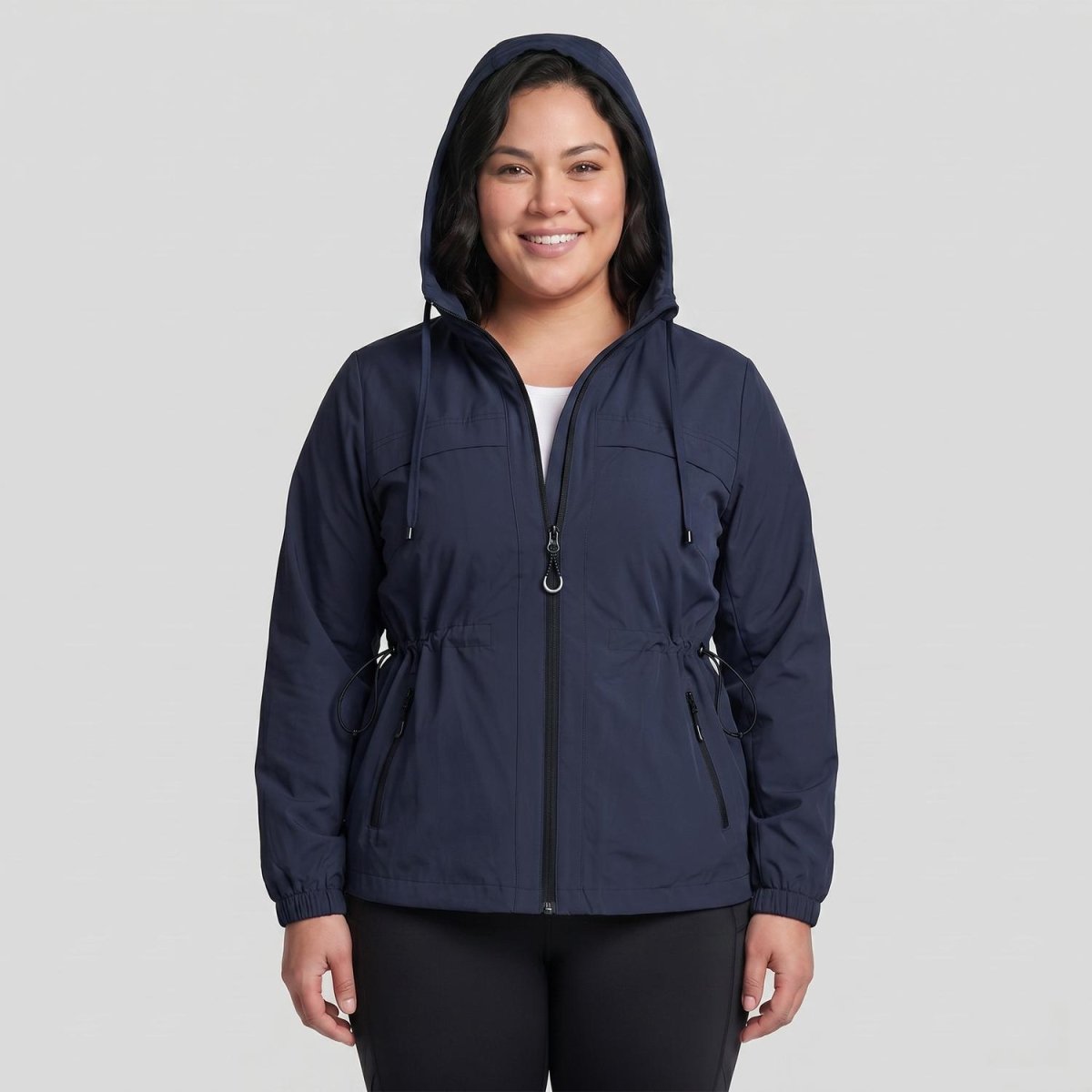 Chamarra rompevientos plus size para mujer con capucha Greenlander - Greenlander