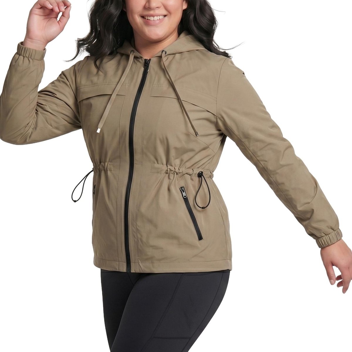 Chamarra rompevientos plus size para mujer con capucha Greenlander - Greenlander
