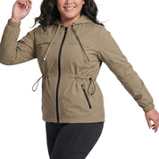 Chamarra rompevientos plus size para mujer con capucha Greenlander - Greenlander