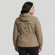 Chamarra rompevientos plus size para mujer con capucha Greenlander - Greenlander