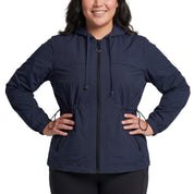 Chamarra rompevientos plus size para mujer con capucha Greenlander - Greenlander