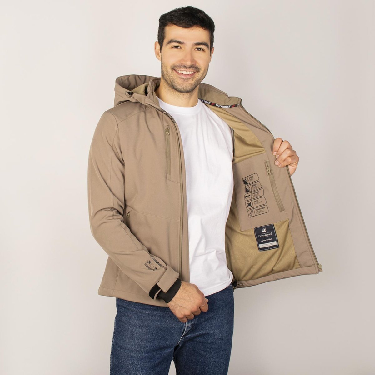 Chamarra softshell para hombre con capucha desmontable Greenlander - Greenlander