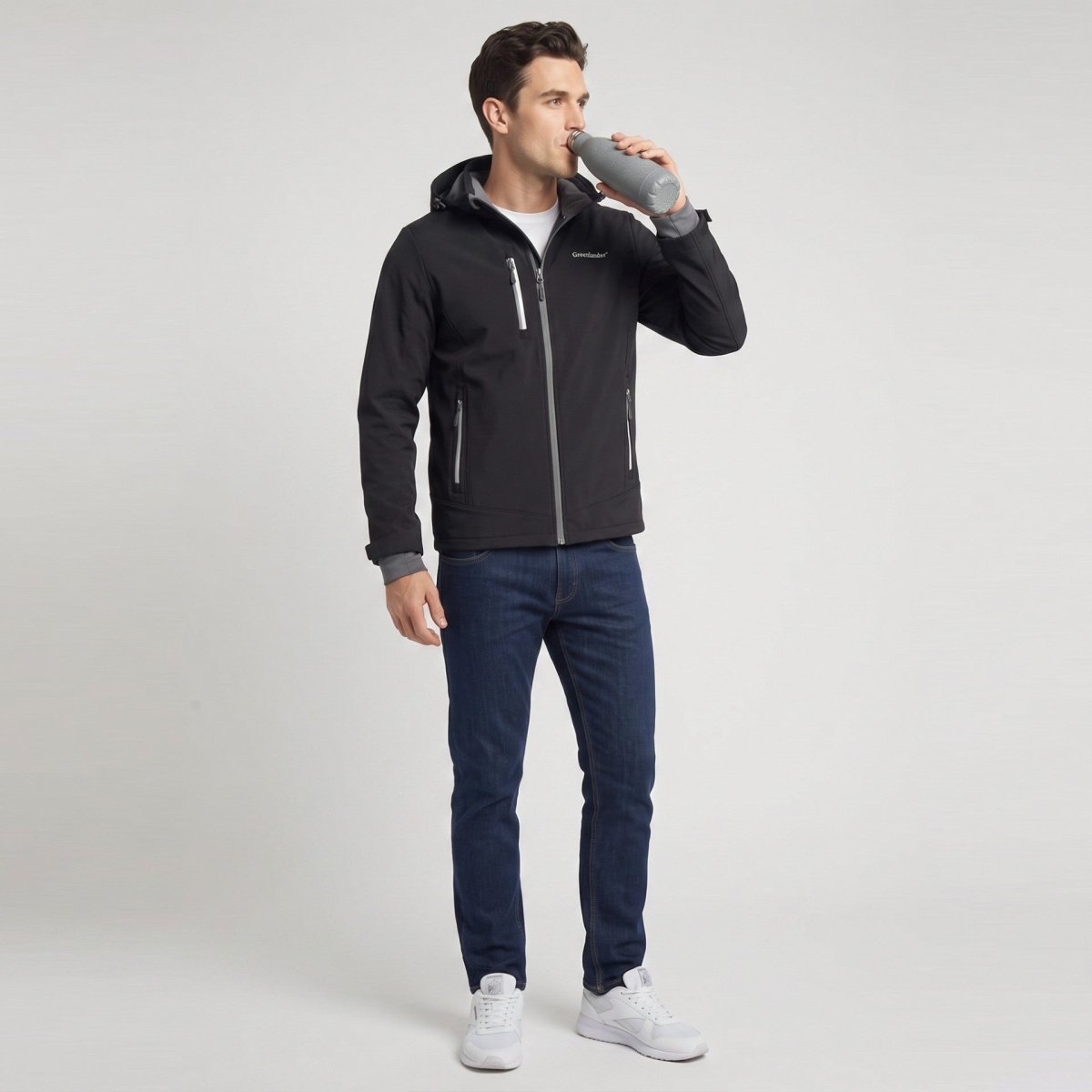 Chamarra Softshell Repelente al Agua para Hombre con Capucha Desmontable | Greenlander - Greenlander