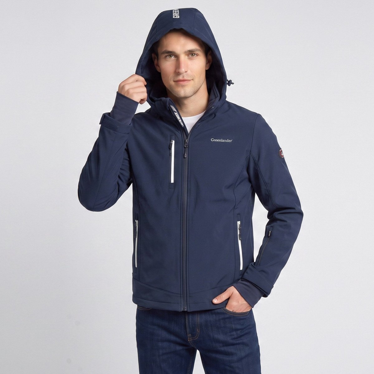 Chamarra Softshell Repelente al Agua para Hombre con Capucha Desmontable | Greenlander - Greenlander