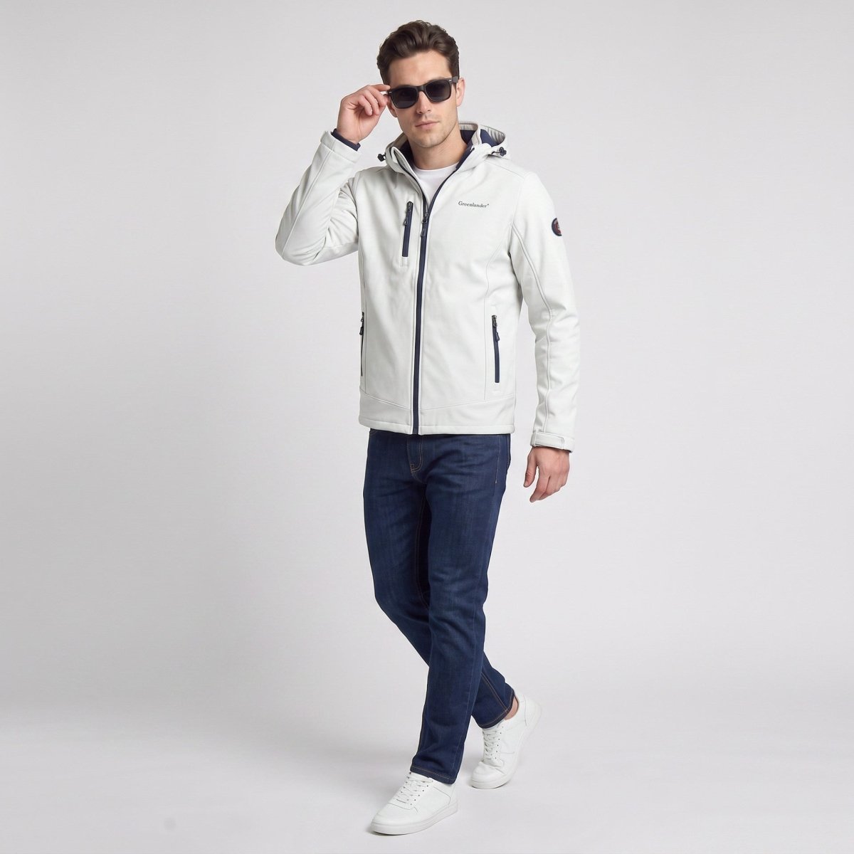 Chamarra Softshell Repelente al Agua para Hombre con Capucha Desmontable | Greenlander - Greenlander