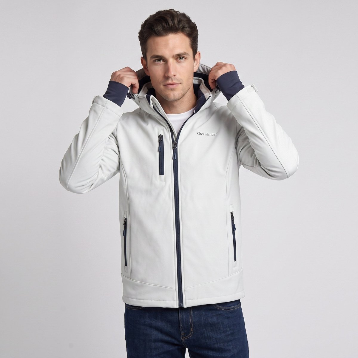 Chamarra Softshell Repelente al Agua para Hombre con Capucha Desmontable | Greenlander - Greenlander