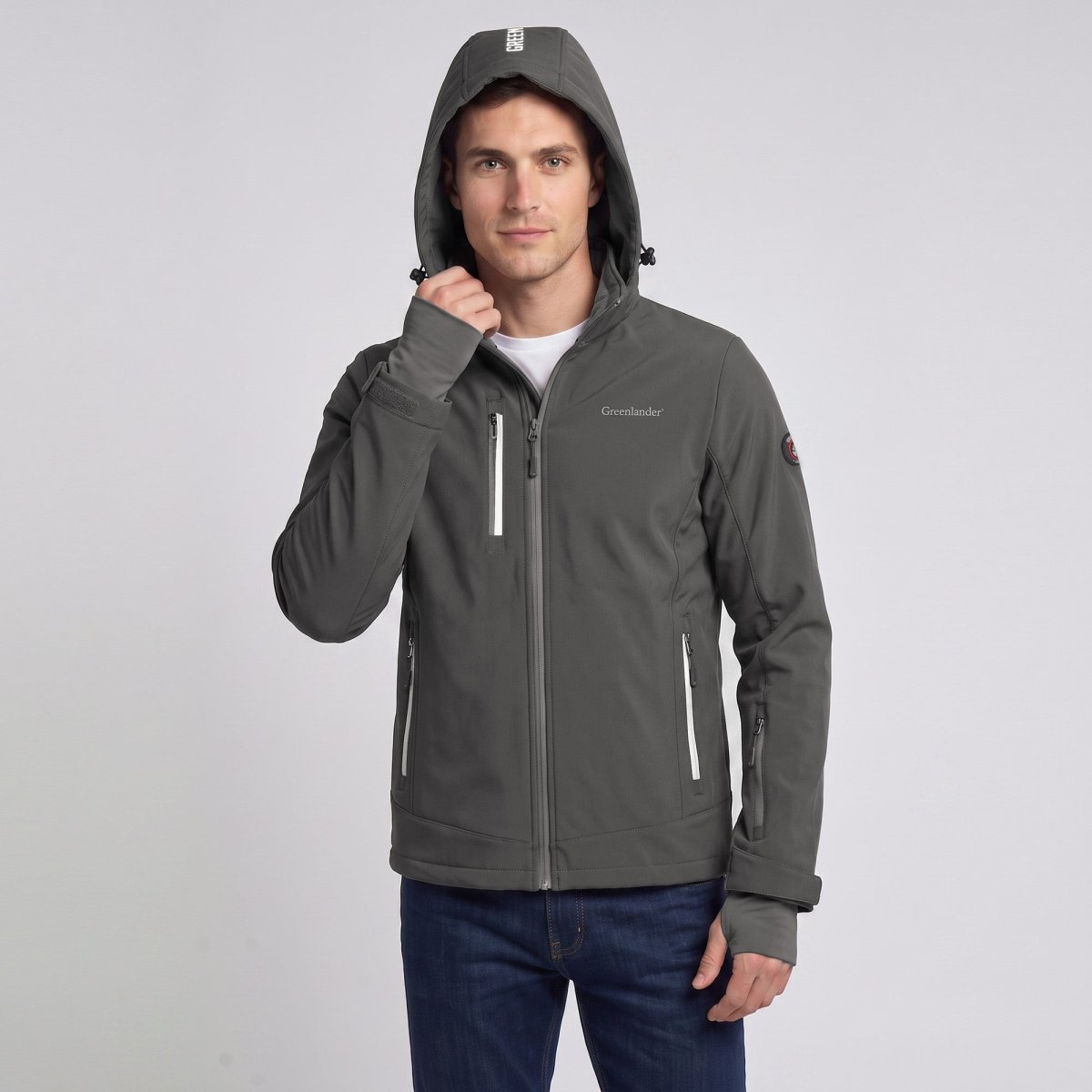 Chamarra Softshell Repelente al Agua para Hombre con Capucha Desmontable | Greenlander - Greenlander