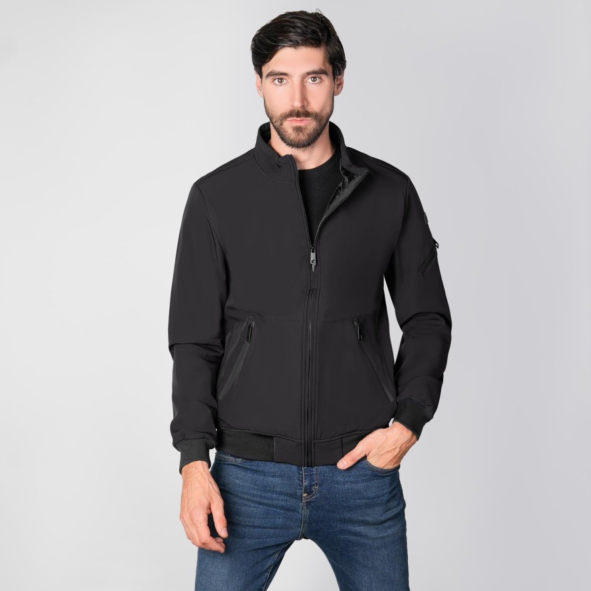 Chamarra softshell tipo bomber para hombre con bolsillos Greenlander - Greenlander